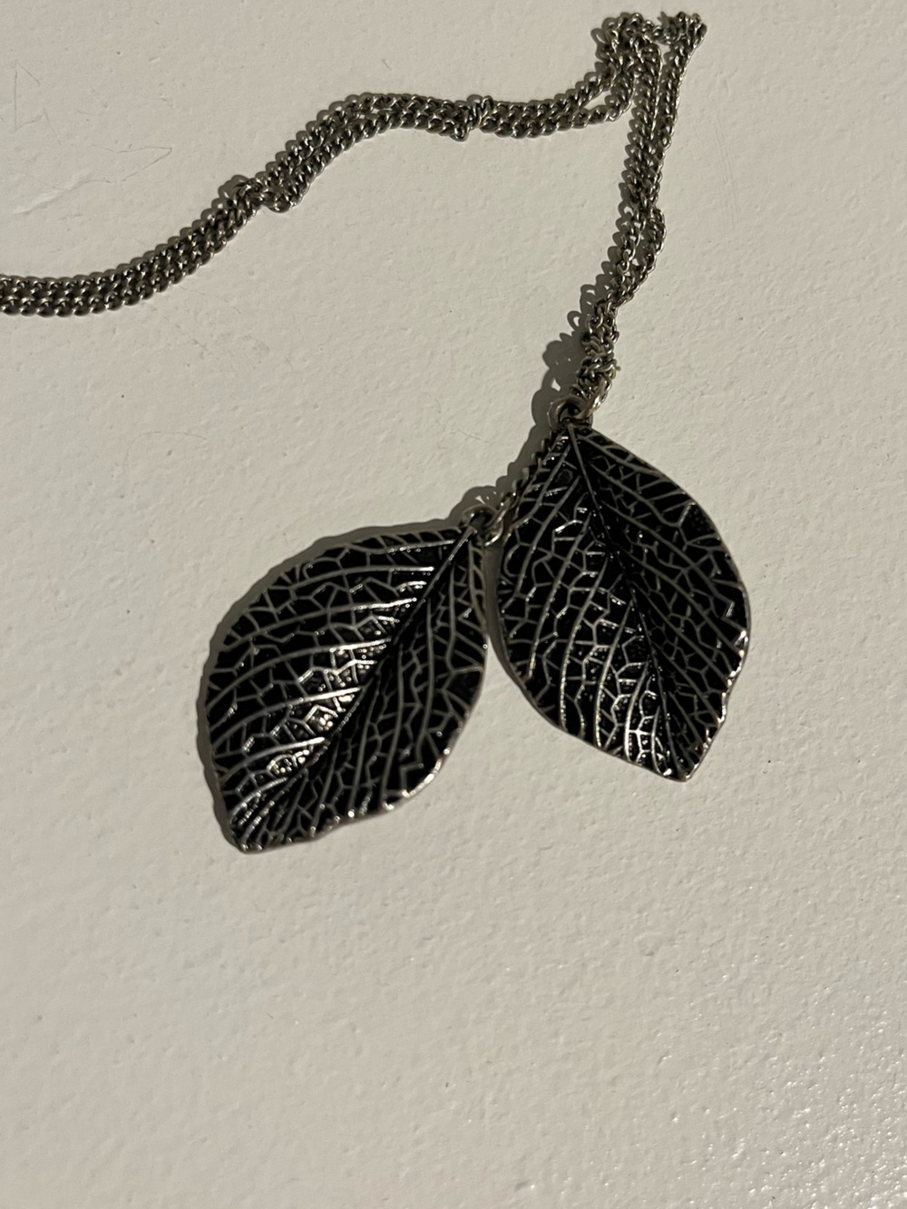 Silver Leaf Pendant Necklace - Elegant Women’s Jewelry